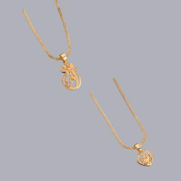 Golden_Brass_Gold_Plated_Pendant_Chain_Set_For_Women