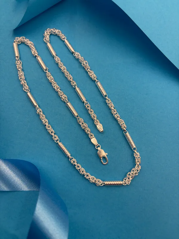 White_Brass_Real_Silver_Plated_Chain_For_Men_&_Women