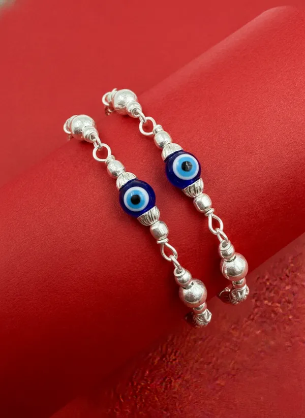 White_Brass_Real_Silver_Plated_Bracelet_For_Women_&_Girls_(Pack_Of_2)