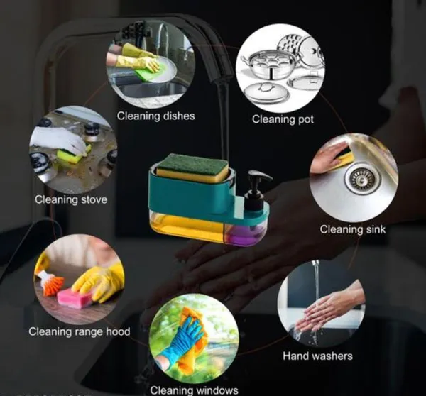 Multicolor_Plastic_2-In-1_Liquid_Soap_Dispenser_With_Sponge_Holder_|_Kitchen_Dish_Wash_Pump_Dispenser_|_Detergent_Container_With_Scrubber_Stand_|_Leak-Proof_Kitchen_Organizer
