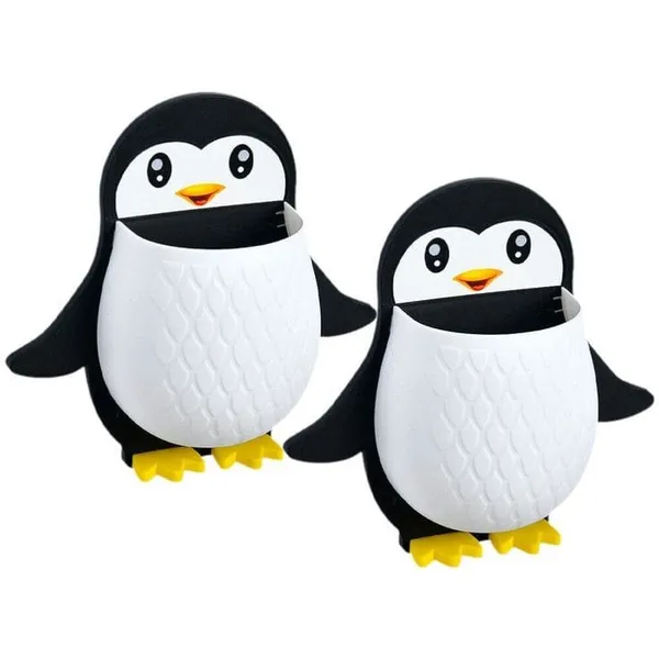 Multicolor_Plastic_And_Silicon_Penguin_Cute_Wall_Organiser_Holder