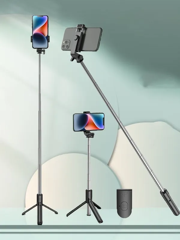 Multicolor_Plastic_Selfie_Stick_Tripod_With_Bluetooth_Remote