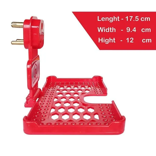 Multicolor_Plastic_Wall_Mount_Phone_Holder_With_Charging_Shelf,_Universal_Mobile_Stand_With_Cable_Management