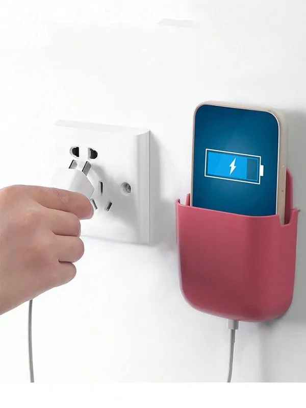 Multicolor_Wall_Mounted_Mobile_Phone_Holder_With_Adhesive,_Hands-Free_Charging_Stand_For_Bathroom,_Kitchen,_Bedroom,_Universal_Fit,_No_Drilling_Required