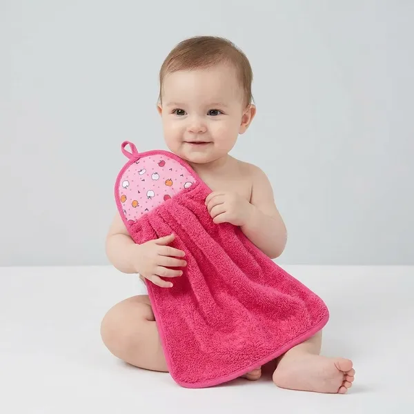 Hot_Pink_Cotton_Towel_For_Baby