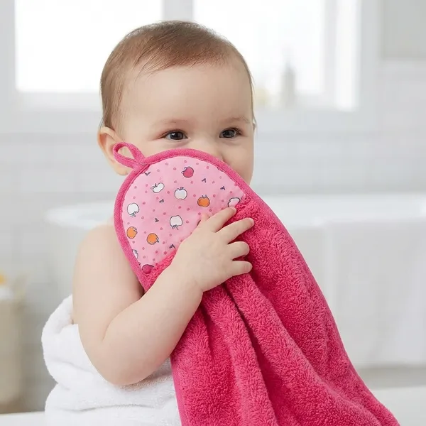 Hot_Pink_Cotton_Towel_For_Baby