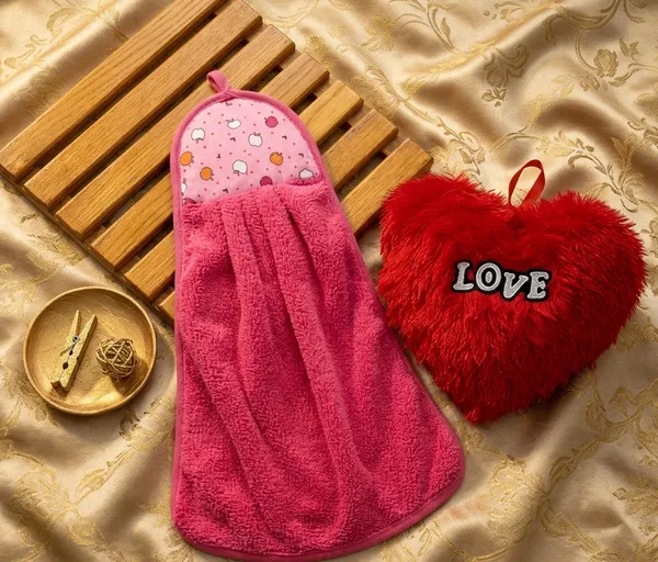 Hot_Pink_And_Red_Cotton_Towel_And_Cushion_Pillow_For_Baby_Pack_Of_2