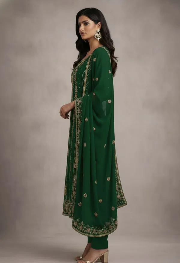 Green_Georgette_Unstitched_Suit_For_Women