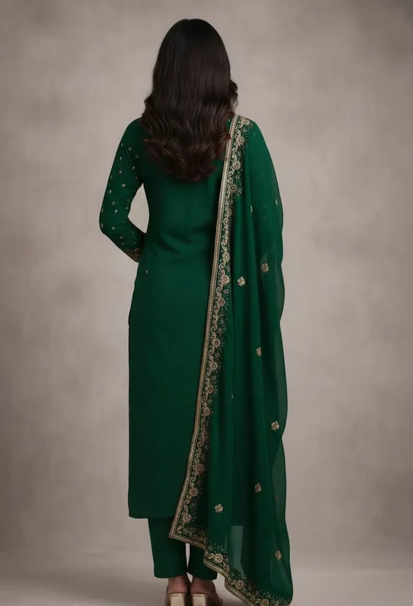 Green_Georgette_Unstitched_Suit_For_Women