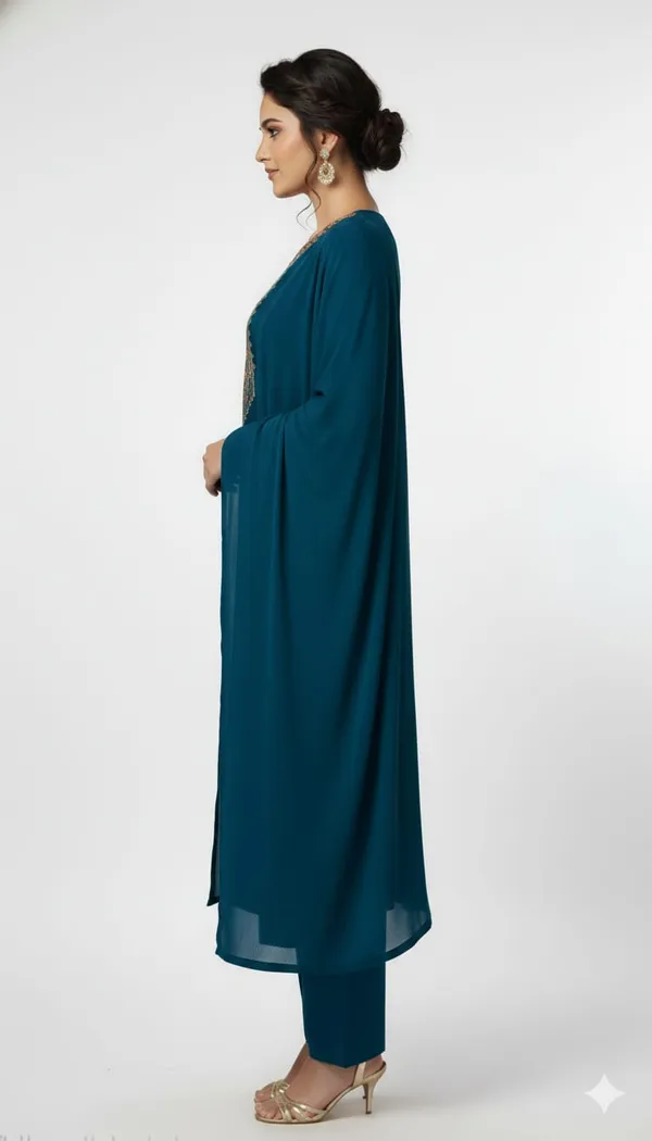 Blue_Crepe_Unstitched_Suit_For_Women