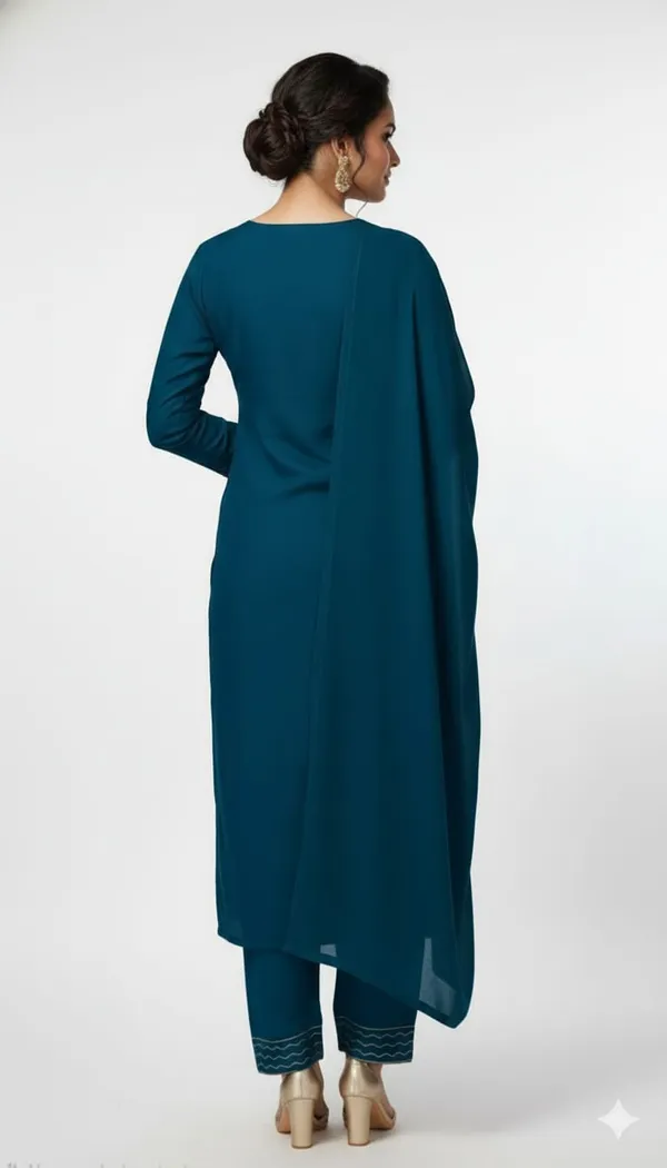 Blue_Crepe_Unstitched_Suit_For_Women