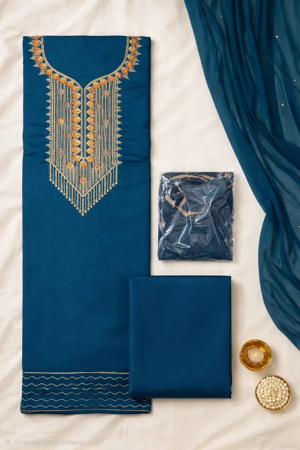 Blue_Crepe_Unstitched_Suit_For_Women