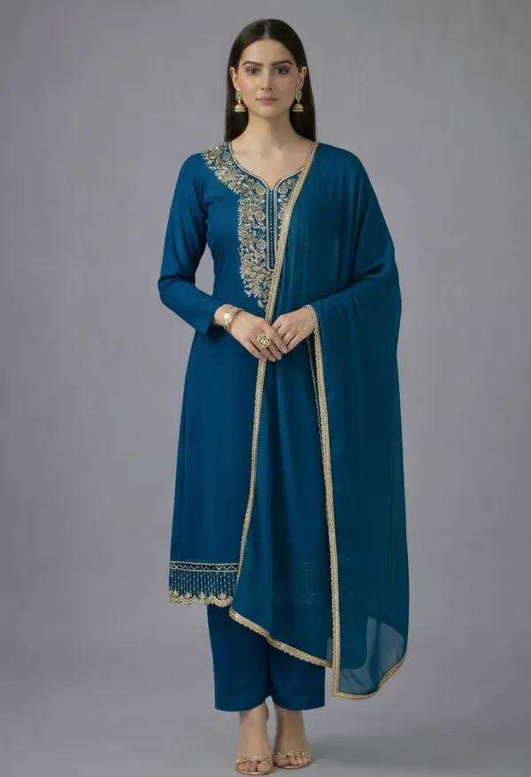 Blue_Georgette_Unstitched_Suit_For_Women