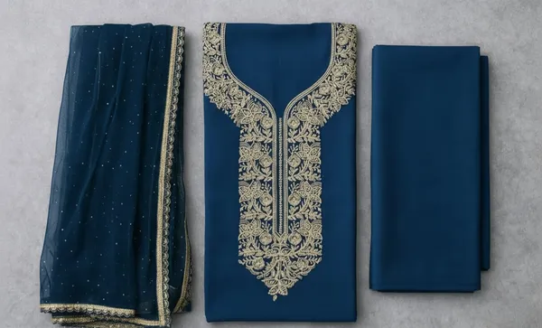 Blue_Georgette_Unstitched_Suit_For_Women