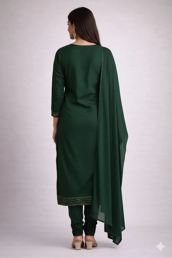 Green_Cotton_Unstitched_Suit_For_Women