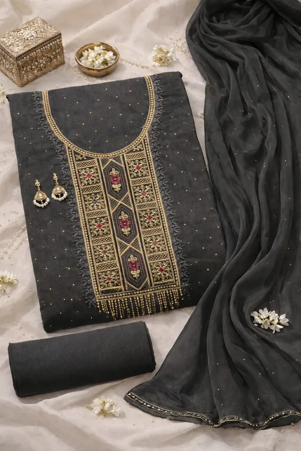 Black_Cotton_Unstitched_Suit_For_Women