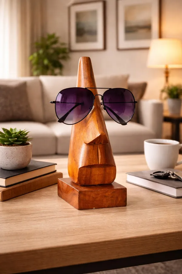 Wooden_Sunglasses_Holder_Stand_|_Handmade_Wood_Eyewear_Organizer_for_Desk_&_Bedside_|_Rustic_Glasses_Display_Gift