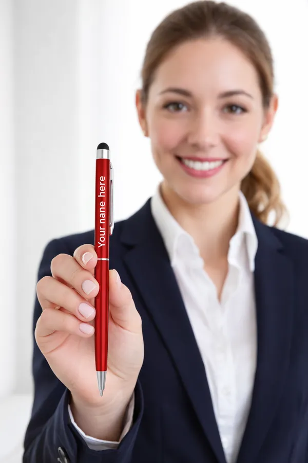 Maroon_Personalised_Ball_Point_With_Stylus_Custom_Engraved_Metal_Blue_Ink_Dual_Tip_For_Writing_&_Touchscreens_Elegant_&_Portable_Pen_Gift_Set