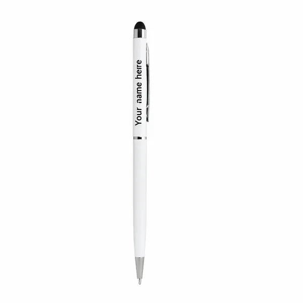 White_Personalised_Ball_Point_With_Stylus_Custom_Engraved_Metal_Blue_Ink_Dual_Tip_For_Writing_&_Touchscreens_Elegant_&_Portable_Pen_Gift_Set