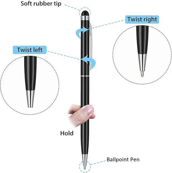 Black_Personalised_Ball_Point_With_Stylus_Custom_Engraved_Metal_Blue_Ink_Dual_Tip_For_Writing_&_Touchscreens_Elegant_&_Portable_Pen_Gift_Set