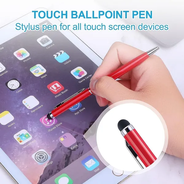 Maroon_Personalised_Ball_Point_With_Stylus_Custom_Engraved_Metal_Blue_Ink_Dual_Tip_For_Writing_&_Touchscreens_Elegant_&_Portable_Pen_Gift_Set
