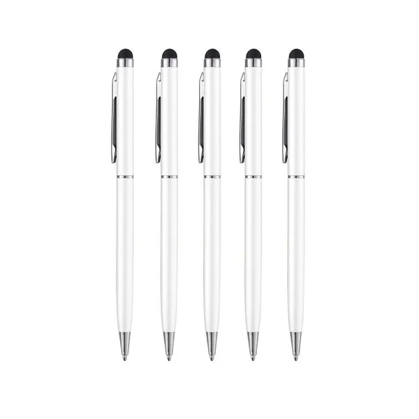 White_Personalised_Ball_Point_With_Stylus_Custom_Engraved_Metal_Blue_Ink_Dual_Tip_For_Writing_&_Touchscreens_Elegant_&_Portable_Pen_Gift_Set