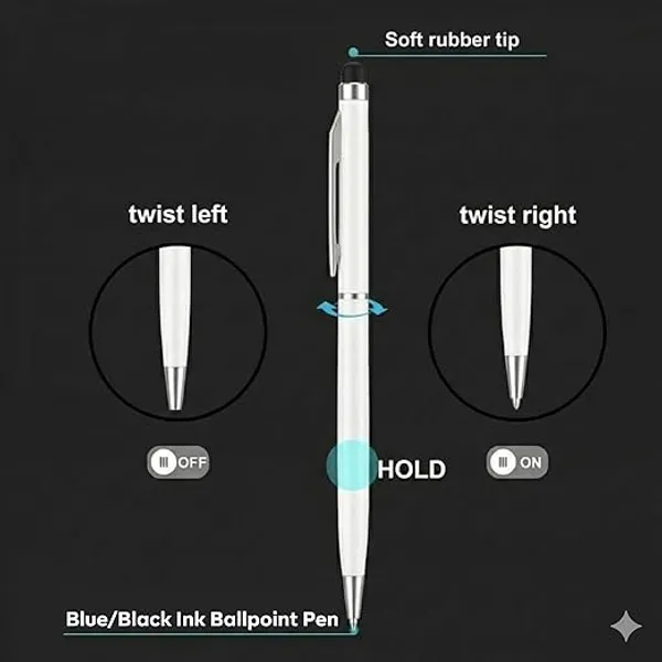White_Personalised_Ball_Point_With_Stylus_Custom_Engraved_Metal_Blue_Ink_Dual_Tip_For_Writing_&_Touchscreens_Elegant_&_Portable_Pen_Gift_Set
