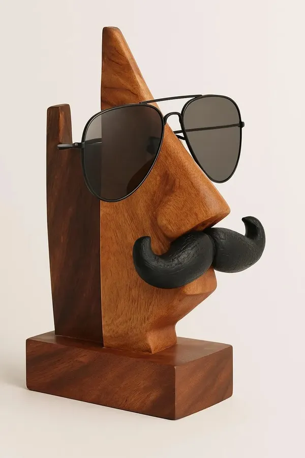 Wooden_Sunglasses_Holder_Stand_|_Handmade_Wood_Eyewear_Organizer_for_Desk_&_Bedside_|_Rustic_Glasses_Display_Gift