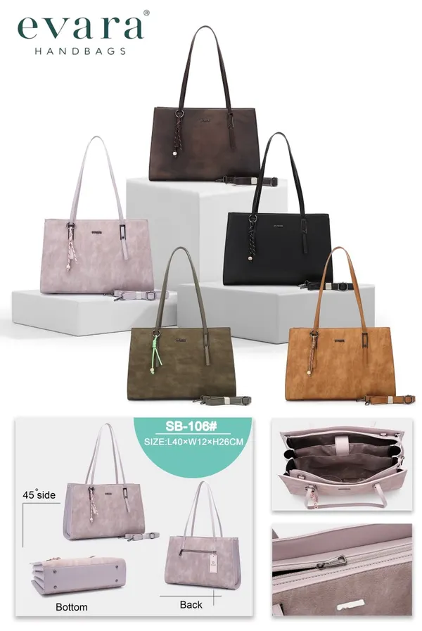 Pink_Textured_Tote_Handbag_with_Detachable_Strap_for_Women