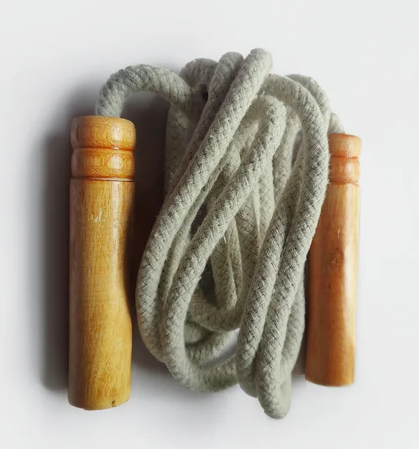 Cotton_Skipping_Rope/Speed_Jump/Fitness/Jump/Speed_Skipping/Exercise/Cotton_Jumping_Rope_With_Wooden_Handle