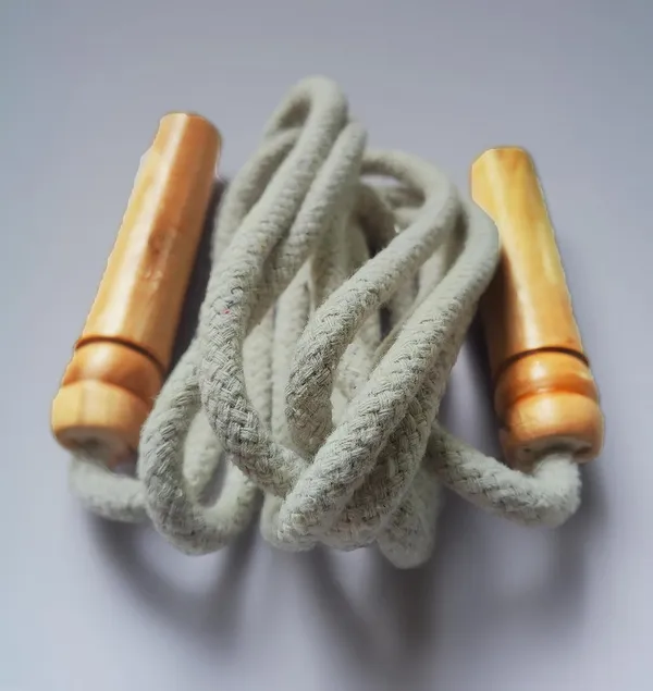Cotton_Skipping_Rope/Speed_Jump/Fitness/Jump/Speed_Skipping/Exercise/Cotton_Jumping_Rope_With_Wooden_Handle