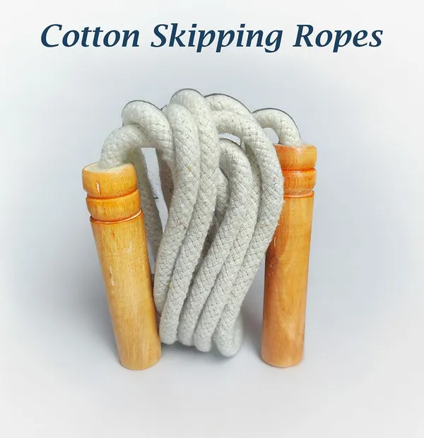 Cotton_Skipping_Rope/Speed_Jump/Fitness/Jump/Speed_Skipping/Exercise/Cotton_Jumping_Rope_With_Wooden_Handle