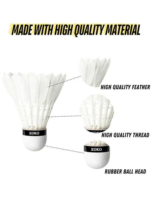 ,_Super_Cork_Feather_Shuttlecocks,_Pack_Of_10,_White