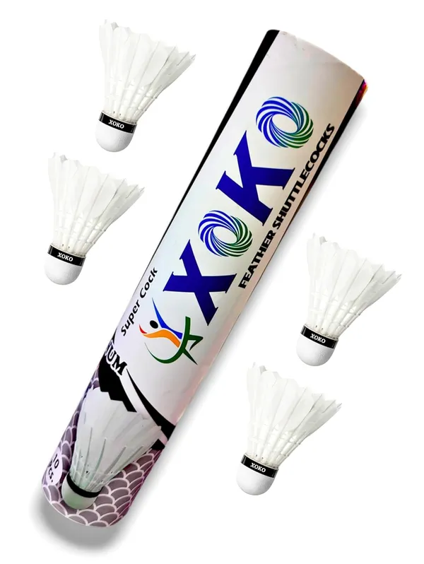 ,_Super_Cork_Feather_Shuttlecocks,_Pack_Of_10,_White