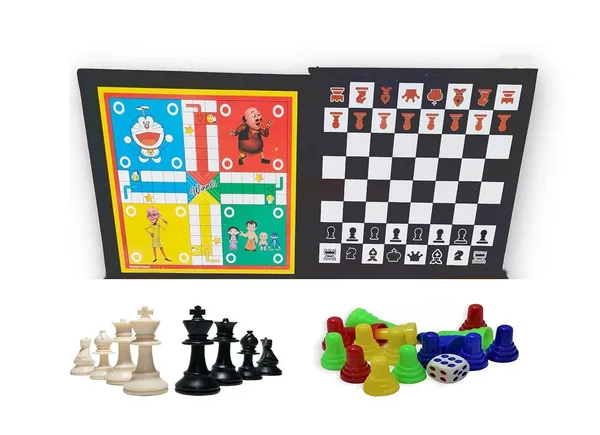 2_In_1_Wooden_Chess_And_Ludo_Board_Game_I_Classic_Board_Game_Set_For_Kids,_Adults,_Family_&_Friends