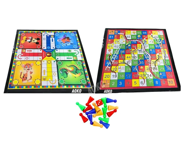 Ludo_+_Snakes_&_Ladders_Board_Game_2-Pack_-_Two_Game_Set_In_One_Bundle_-_Children'S_Family_Learning_Dice_Games_For_Adults_&_Kids