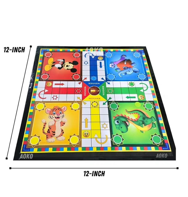 Particle_Board_Game_Ludo_+_Chess_+_Snake_&_Ladders_3_In_1_Combo_With_Two_Sets_Of_Ludo_Coins_+_Dice_&_Chessmen_Coins_For_Party_&_Fun_Board_Game,_Lightweight