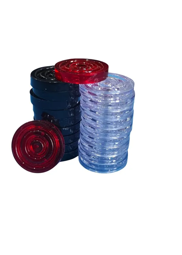 Carrom_Coins_Set,_24_Wooden_Coins,_20_Crystal_Coins,_2_Strikers,_Board_Game_Accessories