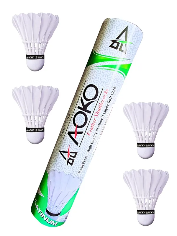 Super_Cork_Feather_Shuttlecocks_For_Badminton_â€“_Durable_Goose_Feather_|_Stable_Flight_|_High_Speed_|_Tournament_Grade_â€“_Pack_Of_10_|_White