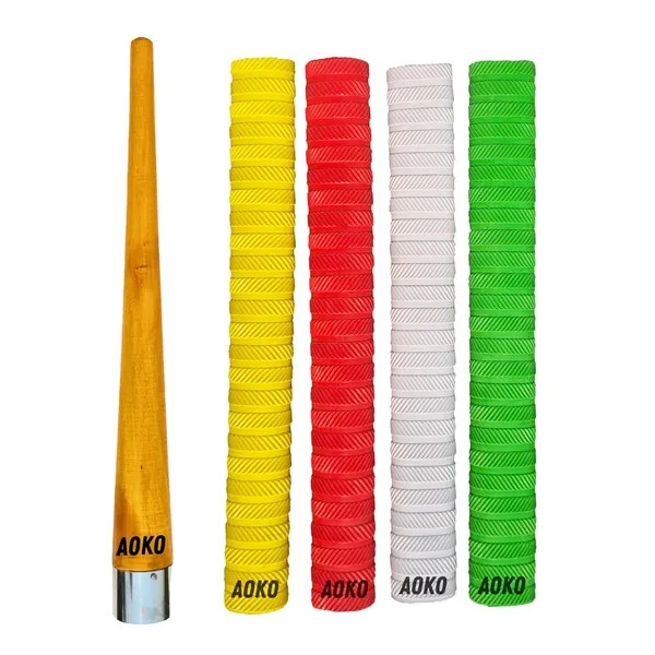 Set_Of_4_Cricket_Bat_Grip_+_1_Wooden_Gripper_(Cone)