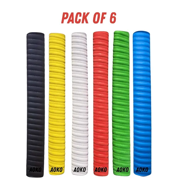 Rubber_Cricket_Bat_Grips_For_Better_Shock_Absorption,_Extra_Cushioning_For_A_Soft_Touch,_Pack_Of_6_Color_May_Vary