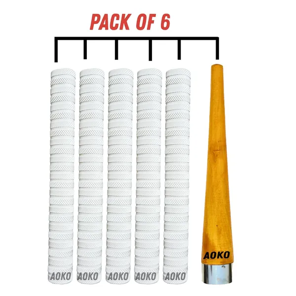 Plain_White_Soft_Comfortable_5_Rubber_Grips_For_Better_Shock_Absorption_1_Grip_Cone_For_Cricket_Bat_Handle_Accessories_(_Pack_Of_6_)