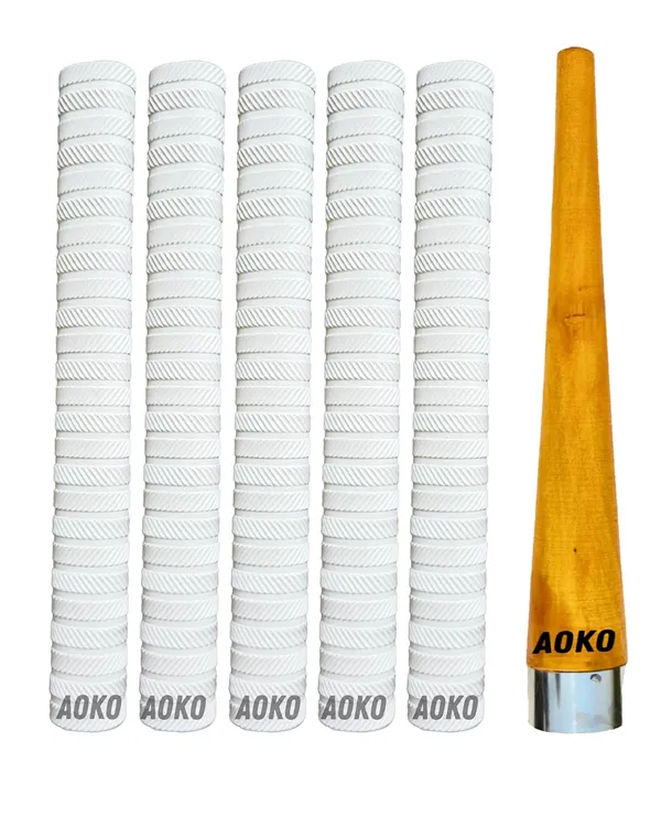 Plain_White_Soft_Comfortable_5_Rubber_Grips_For_Better_Shock_Absorption_1_Grip_Cone_For_Cricket_Bat_Handle_Accessories_(_Pack_Of_6_)