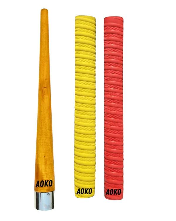 Soft_Comfortable_2_Rubber_Grips_For_Better_Shock_Absorption_1_Gripper_Cone_For_Cricket_Bat_Handle_Accessories_(Pack_Of_3)_(Red_&_Yellow)