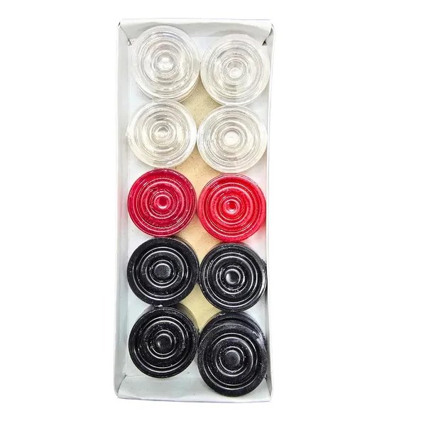 20_Crystal_Carrom_Coin_With_1_Premium_Striker_And_1,_5Gm_Disco_Carrom_Powder_Carrom_Pawns_(Pack_Of_20)