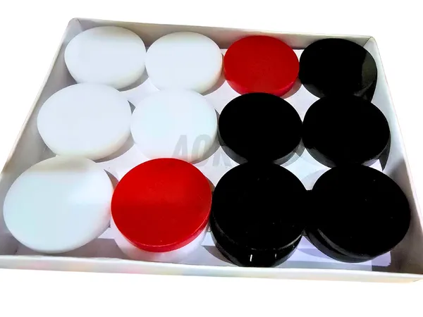 Premium_Acrylic_Plastic_Carrom_Coins_For_Professionals,_Set_Of_24_|11_White,_11_Black,_2_Red|