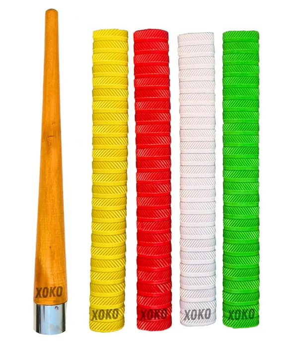 Set_Of_4_Cricket_Bat_Grip_+_1_Wooden_Gripper_(Cone)