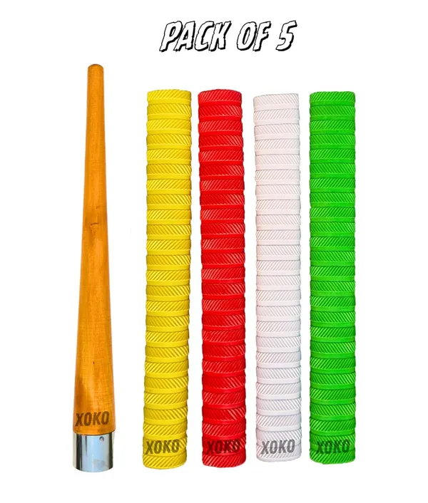 Set_Of_4_Cricket_Bat_Grip_+_1_Wooden_Gripper_(Cone)