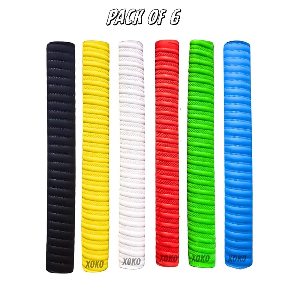 Rubber_Cricket_Bat_Grips_For_Better_Shock_Absorption,_Extra_Cushioning_For_A_Soft_Touch,_Pack_Of_6_Color_May_Vary