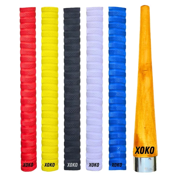 Premium_Cricket_Bat_Handle_Rubber_5_Grips_For_Enhanced_Performance_With_Better_Shock_Absorption_And_1_Wooden_Gripper_Cone_|Pack_Of_6|